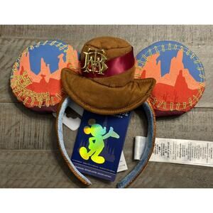 Disney World 50th Mickey Big Thunder Mountain Main Attraction Headband Ears NEW